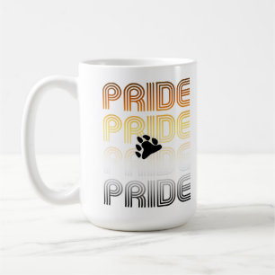 Mug Conception de lettres de motif rétro de patte de f