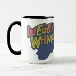 Mug Conception de lettres "fantaisie riche" multicolor