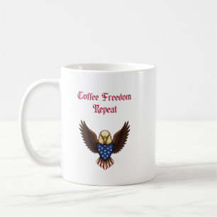 Mug Conception de liberté de café répétition patriotiq