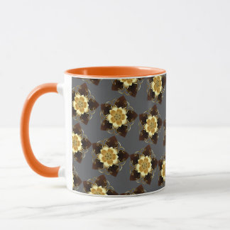 Mug Conception de mandala floral doré de luxe ornement