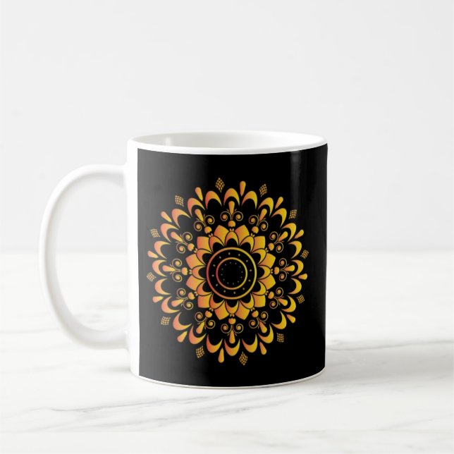 Mug Conception de mandala unique doré-95747 (Gauche)