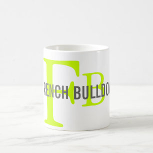 Mug Conception de monogramme de race de bouledogue