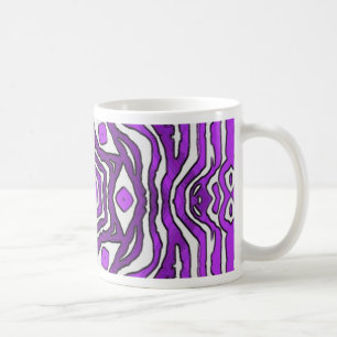 Mug Conception de motif de cercle blanc noir violet