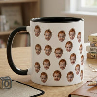 Conception de motif de photo de visage de bébé mig