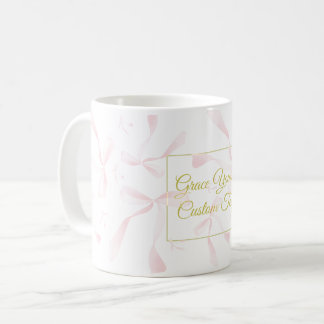 Mug Conception de motif de ruban aquarelle avec texte 