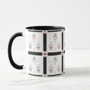 Mug Conception de motif transparent de souris rose - D