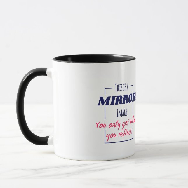 Mug Conception de motivation Mentalité de réflexion da (Gauche)
