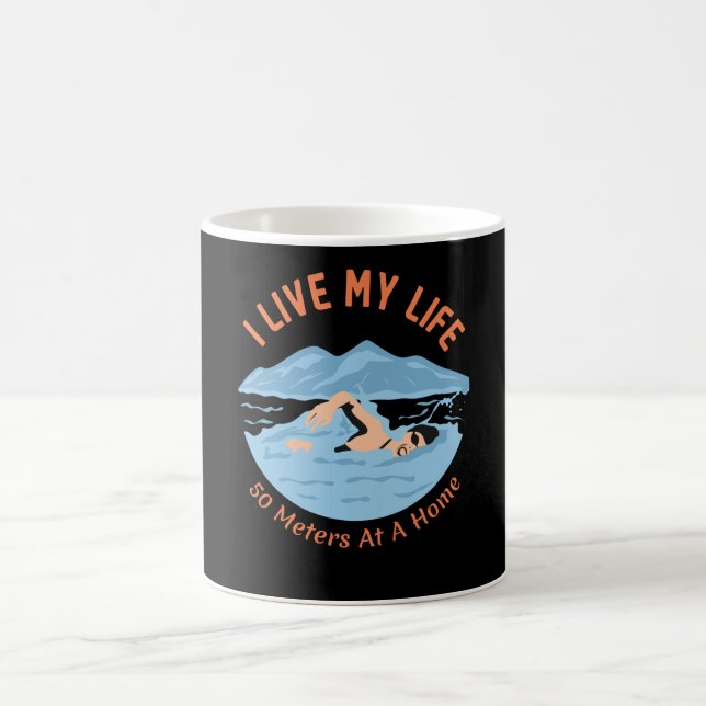 Mug Conception de nageurs cool - Je vis ma vie (Centre)