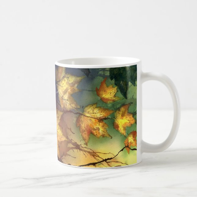 Mug Conception de nature du feuille 20 de chute (Droite)
