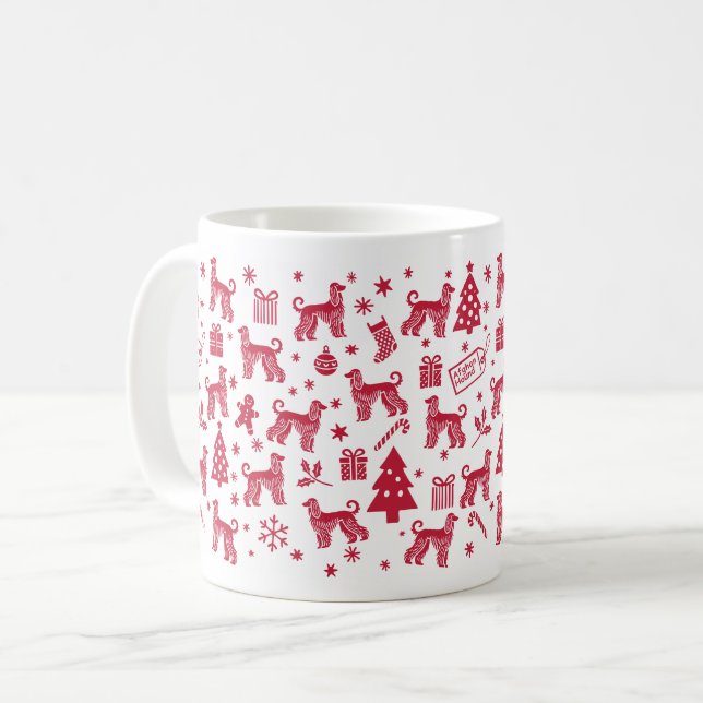 Mug Conception de Noël de la hache afghane (Devant gauche)