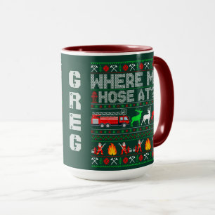 Mug Conception de Noël drôle de pompier