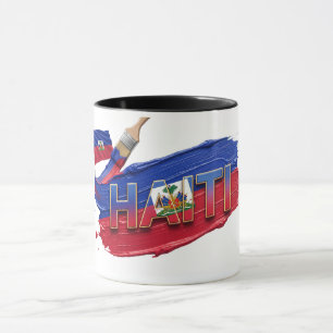 Mug Conception de pinceau de peinture haïtienne Fier