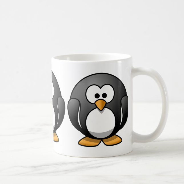 Mug Conception de pingouins ronds mignons (Droite)