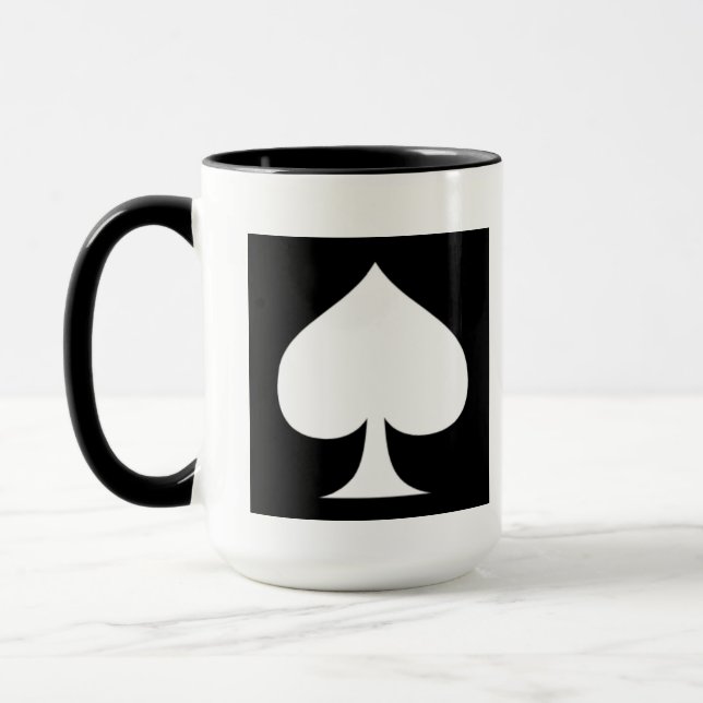 Mug Conception de pique-noir et blanc  (Gauche)