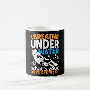 Mug Conception de plongée cool - Je respire sous l'eau