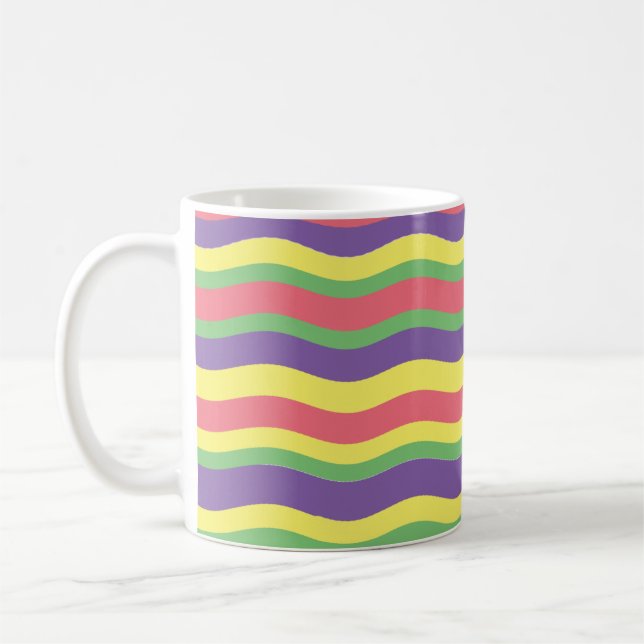 Mug Conception de rayures colorées (Gauche)