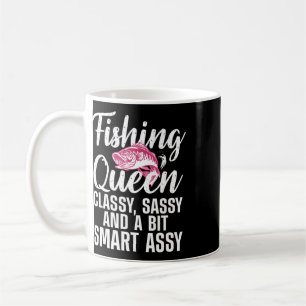 Mug Conception de reine de pêche drôle pour femmes dam