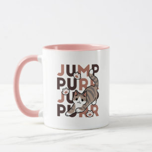 Mug Conception de saut de chat - Artwork de purr de sa
