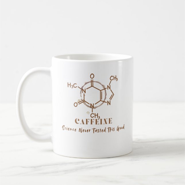 Mug Conception de science de café drôle de caféine (Gauche)