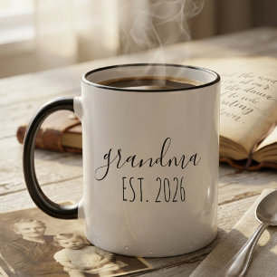 Mug Conception de script élégant année d'estimation gr
