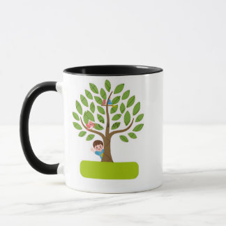Mug Conception de T-Shirt Arbre Mignon avec Enfants et