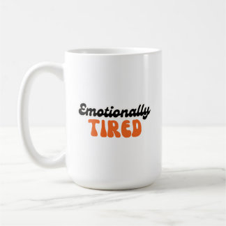 Mug Conception de texte à bulles rétro fatigué émotion