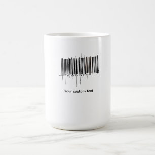 Mug Conception de texte de code-barres personnalisé