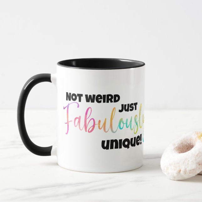 Mug Conception de texte Sassy Fabulement unique (Avec donut)
