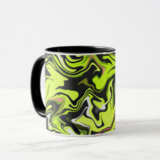 Mug Conception de tourbillon abstrait avec du vert et