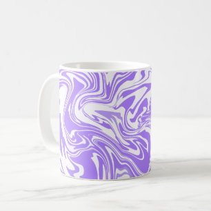 Mug Conception de tourbillon abstrait violet et blanc