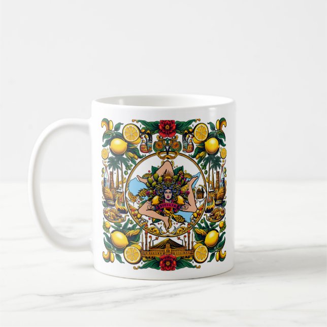 Mug Conception de Trinacria sicilienne  (Gauche)
