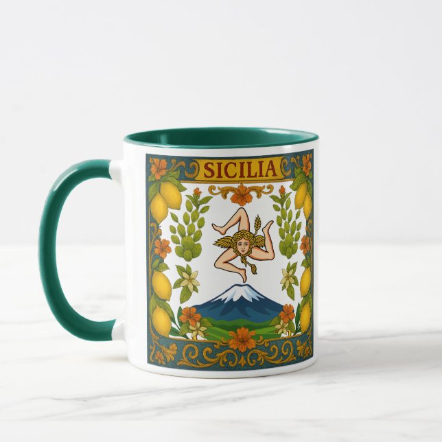 Mug Conception de Trinacria sicilienne  (Gauche)