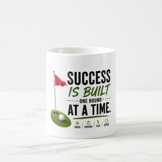 Mug Conception de typographie de style de vie de golf  (Centre)