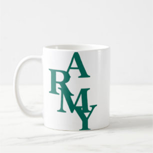 Mug Conception de typographie gras Army empilée minima