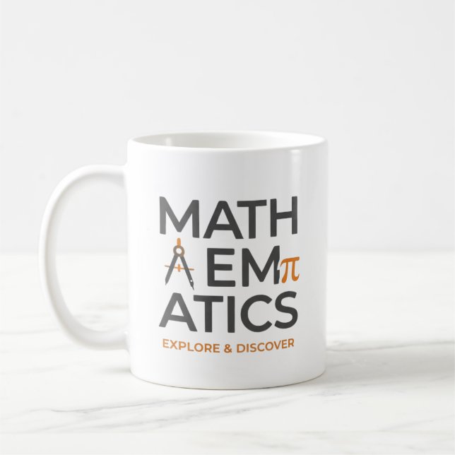 Mug Conception de typographie pour professeur de mathé (Gauche)