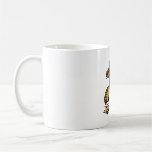Mug Conception de vecteur de pleine lune de loups hurl