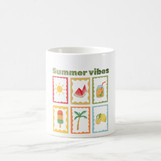 Mug Conception de vibrations rétro d'été