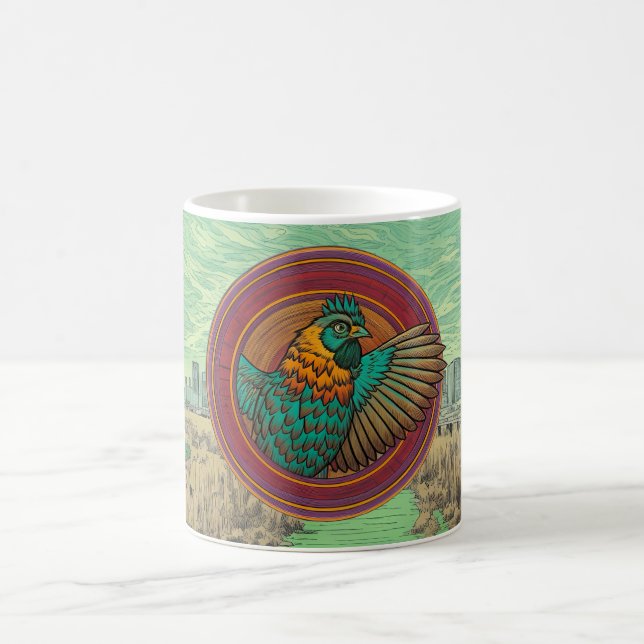 Mug conception d'emblème de poulet (Centre)