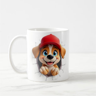 Mug Conception d'enveloppes pour chien mignon 3d