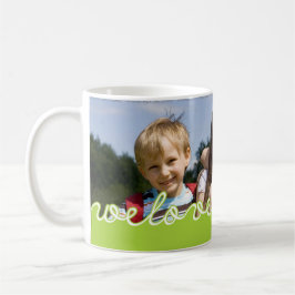 Mug Conception des textes de vert de photo de