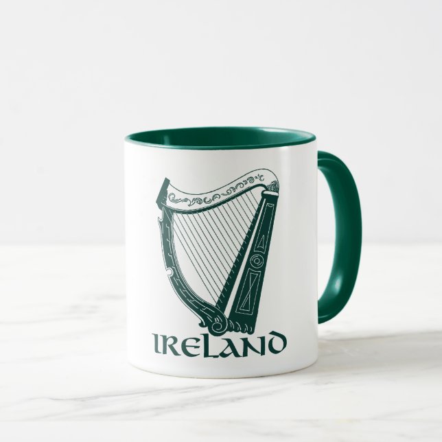 Mug Conception d'harpe de l'Irlande, harpe irlandaise (Devant droit)