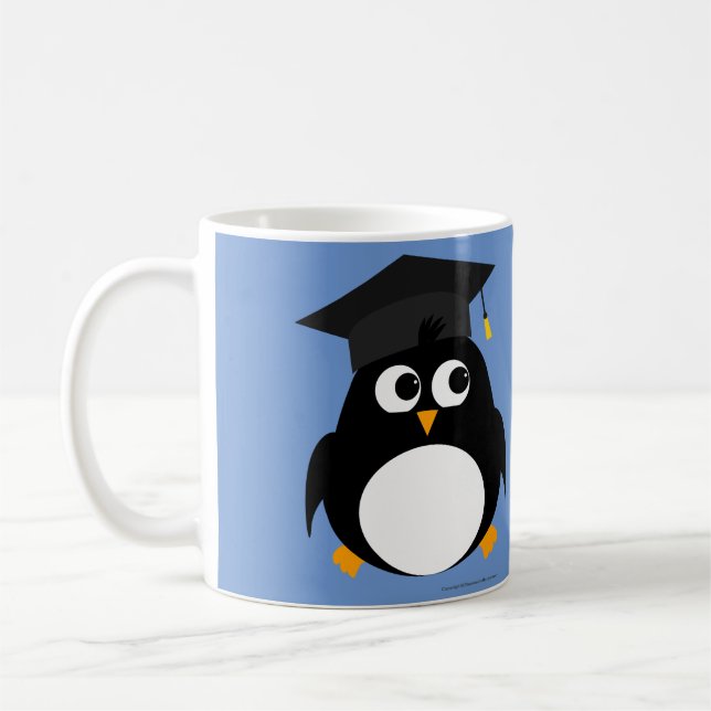Mug Conception d'obtention du diplôme de pingouin - (Gauche)