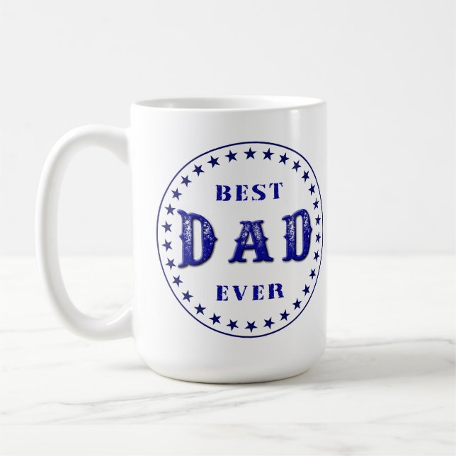 Mug Conception du logo du meilleur DAD Jamais Badge (Gauche)