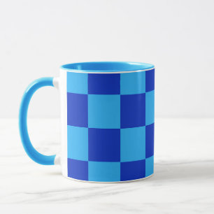 Mug Conception du vérificateur bleu clair et foncé