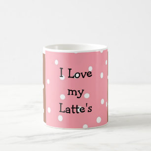 Mug Conception en latte de point Polka