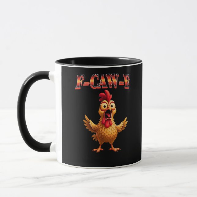 Mug Conception esthétique classique de poulet drôle F  (Gauche)