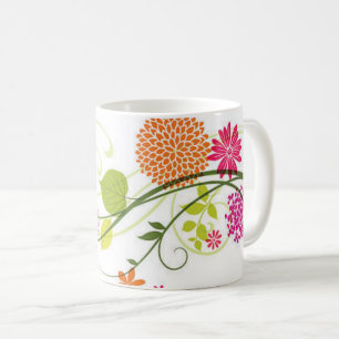 Mug Conception fleur sauvage de la moisissure, aquarel