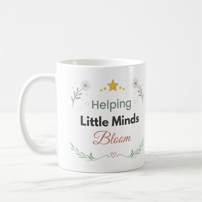 Mug Conception florale de marguerite botanique minimal (Gauche)