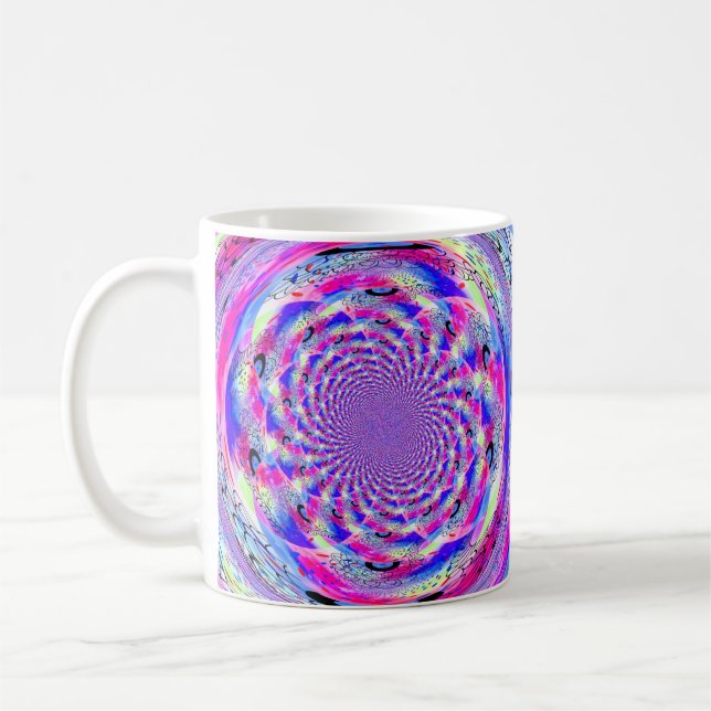 Mug Conception fractale psychédélique (Gauche)