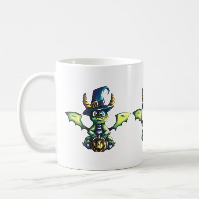 Mug Conception magique du dragon d'Halloween (Gauche)